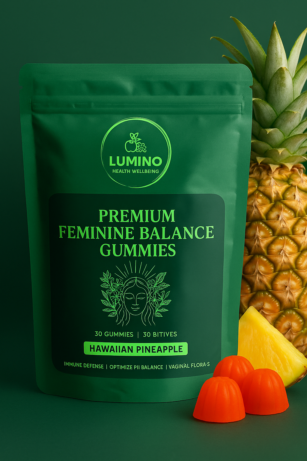 Lumino Source Feminine Balance Gummies – Hawaiian Pineapple